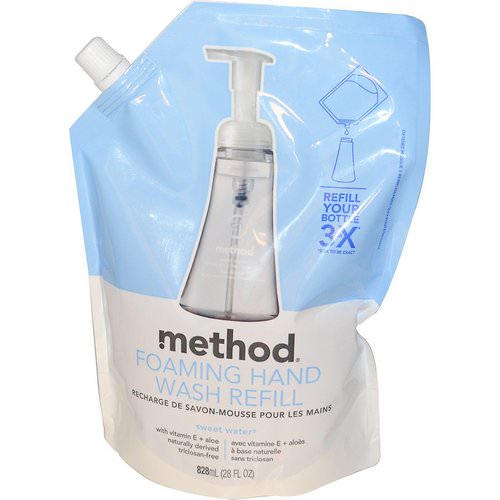 Method, Foaming Hand Wash Refill, Sweet Water, 28 fl oz (828 ml) Review