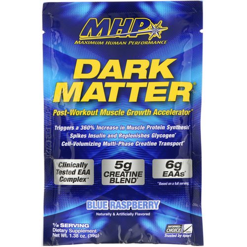 MHP, Dark Matter, Post-Workout Muscle Growth Accelerator, Blue Rasperry, 1.38 oz (39 g) Review