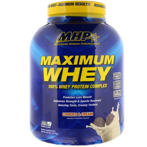 MHP, Maximum Whey, Cookies & Cream, 5.01 lbs (2275 g) Review
