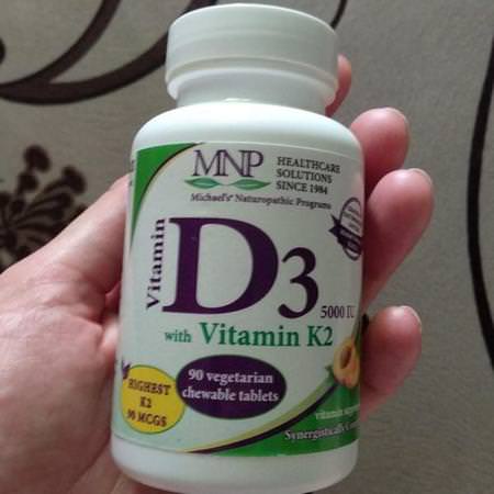 Vitamin D3, with Vitamin K2, Natural Apricot Flavor