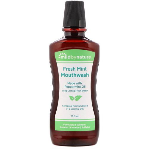 Mild By Nature, Mouthwash, Made with Peppermint Oil, Long-Lasting Fresh Breath, Fresh Mint, 16 fl oz Review