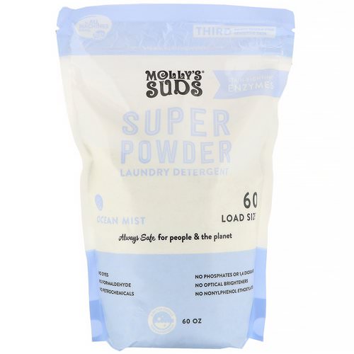 Molly's Suds, Super Powder Laundry Detergent, Ocean Mist, 60 Loads, 60 oz Review