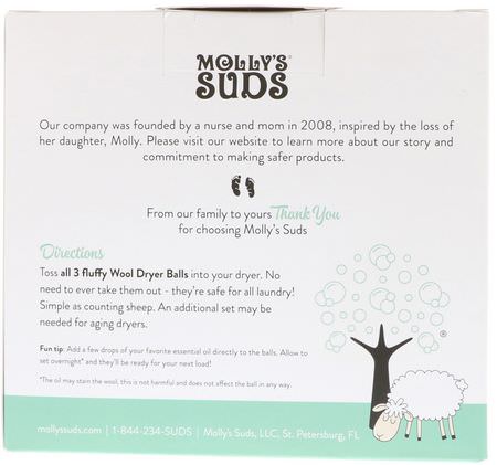 Molly's Suds, Fabric Softeners, Drying