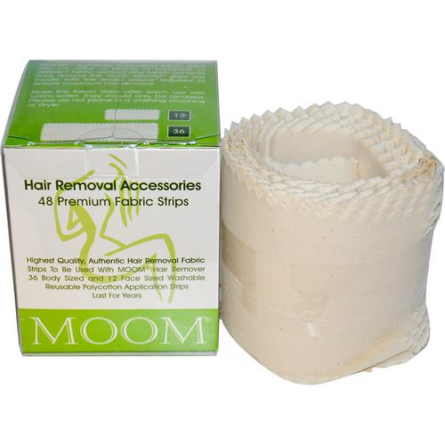 Moom, Hair Removal Accessories, Premium Fabric Strips, 48 Strips Review