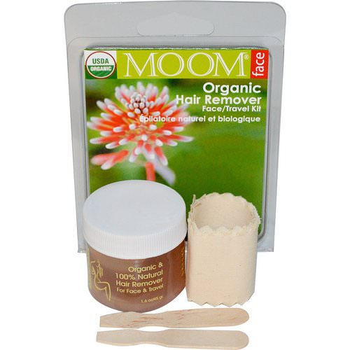 Moom, Organic Hair Remover Face/Travel Kit, 1 Kit Review