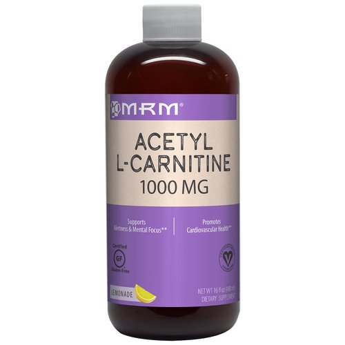 MRM, Acetyl L-Carnitine, Lemonade, 1,000 mg, 16 fl oz (480 ml) Review