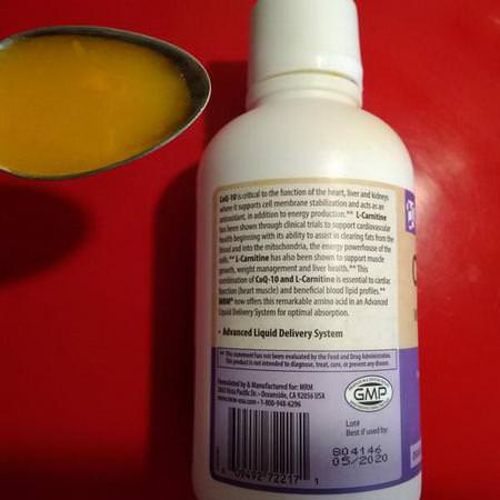 MRM, Nutrition, CoQ-10 L-Carnitine, Orange-Vanilla, 16 fl oz (480 ml) Review