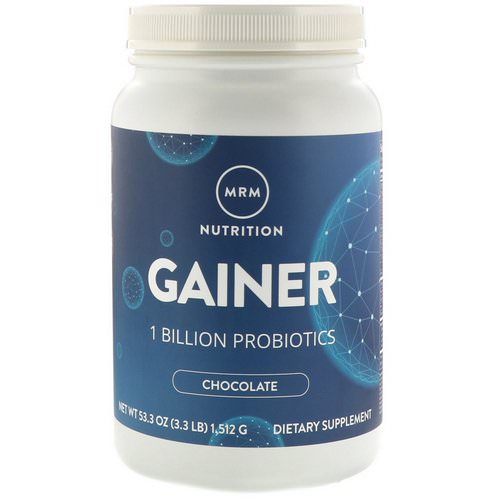 MRM, Nutrition, Gainer with1 Billion Probiotics, Chocolate, 3.3 lb (1,512 g) Review