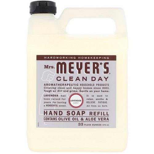Mrs. Meyers Clean Day, Liquid Hand Soap Refill, Lavender Scent, 33 fl oz (975 ml) Review