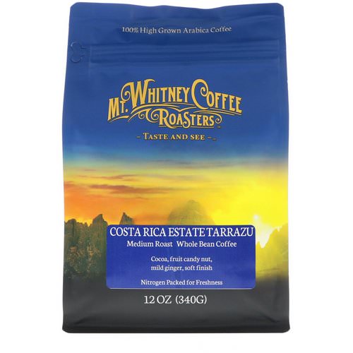 Mt. Whitney Coffee Roasters, Costa Rica Estate Tarrazu, Medium Plus Roast, Whole Bean Coffee, 12 oz (340 g) Review
