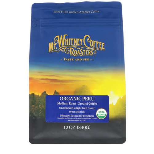 Mt. Whitney Coffee Roasters, Organic Peru, Medium Roast, Ground Coffee, 12 oz (340 g) Review