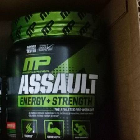 Assault Energy + Strength, Pre-Workout, Strawberry Ice