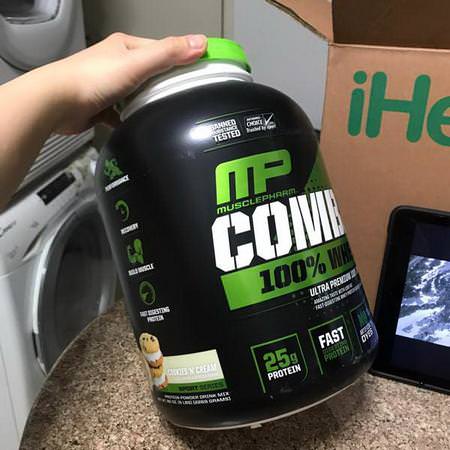 MusclePharm, Combat 100% Whey Protein, Cookies 'n' Cream, 5 lbs (2269 g) Review