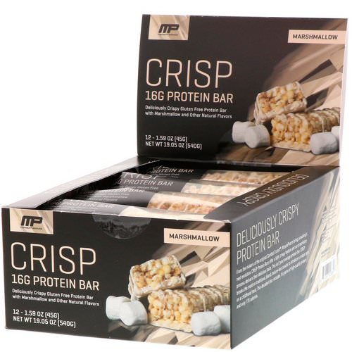 MusclePharm, Combat Crisp Protein Bar, Marshmallow, 12 Bars, 1.59 oz (45 g) Each Review