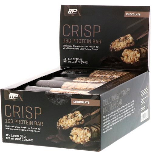 MusclePharm, Combat Crisp Protein Bars, Chocolate, 12 Bars, 1.59 oz (45 g) Each Review