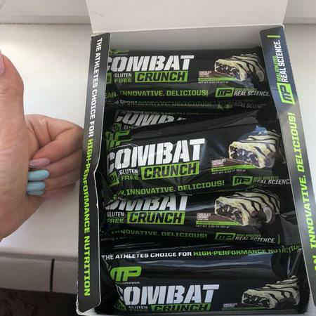 MusclePharm, Combat Crunch, Chocolate Coconut, 12 Bars, (63 g) Each Review