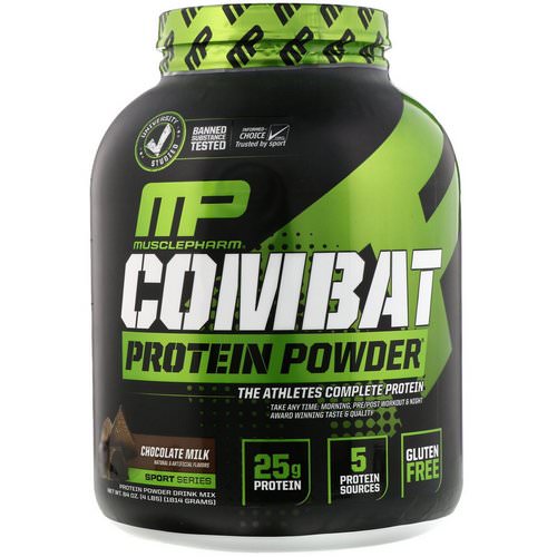 MusclePharm, Combat Protein Powder, Chocolate Milk, 4 lbs (1814 g) Review