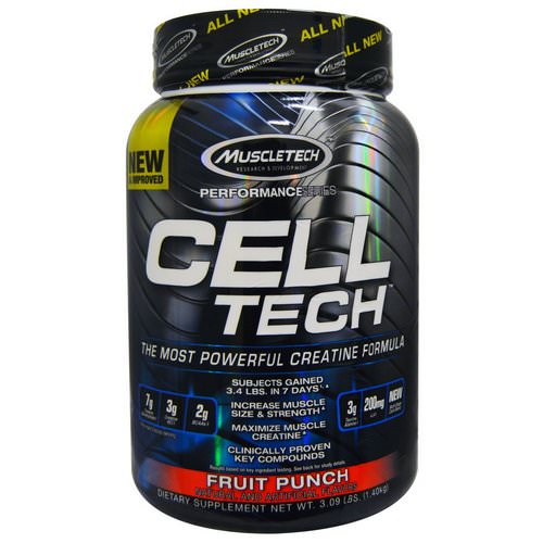 Muscletech, Cell Tech, The Most Powerful Creatine Formula, Fruit Punch, 3.09 lbs (1.40 kg) Review