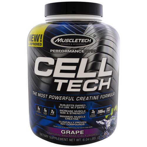 Muscletech, Cell Tech, The Most Powerful Creatine Formula, Grape, 6.04 lbs (2.74 kg) Review