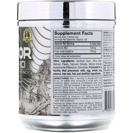 Creatine HCl, Creatine, Muscle Builders, Sports Nutrition