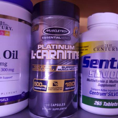 Muscletech, Essential Series, Platinum 100% Carnitine, 500 mg, 180 Capsules Review