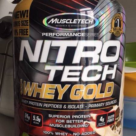 Muscletech, Nitro Tech, 100% Whey Gold, Cookies And Cream, 2.20 lbs (999 g) Review