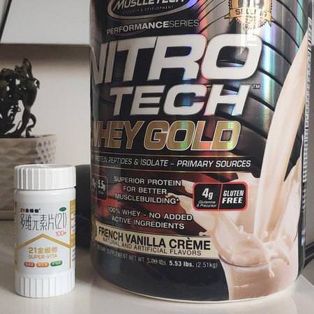 Muscletech, Nitro Tech, 100% Whey Gold, French Vanilla Creme, 2.20 lbs (999 g) Review