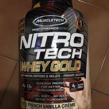 Nitro Tech, Whey Gold, French Vanilla Creme