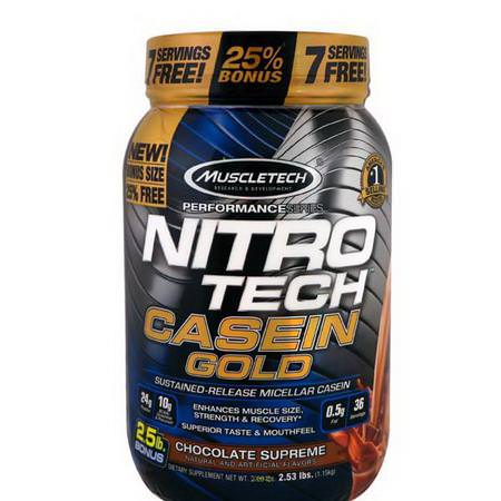 Muscletech, Nitro Tech Casein Gold, Chocolate Supreme, 2.53 lbs (1.15 kg) Review
