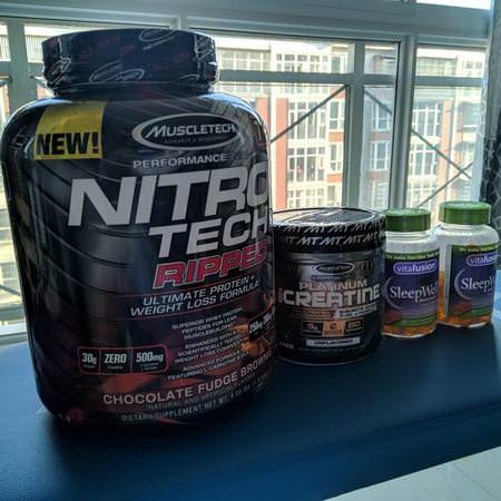 Muscletech, Nitro Tech Ripped, Ultimate Protein + Weight Loss Formula, Chocolate Fudge Brownie, 4 lbs (1.81 kg) Review