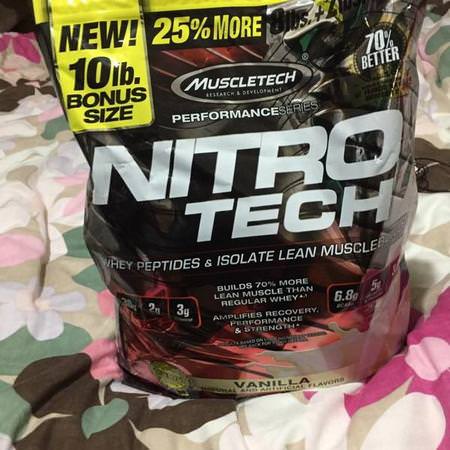 Nitro Tech, Whey Isolate + Lean MuscleBuilder, Vanilla
