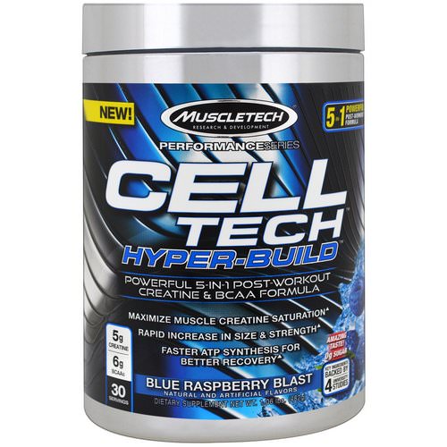Muscletech, Performance Series, Cell Tech Hyper-Build, Blue Raspberry Blast, 1.06 lbs (482 g) Review