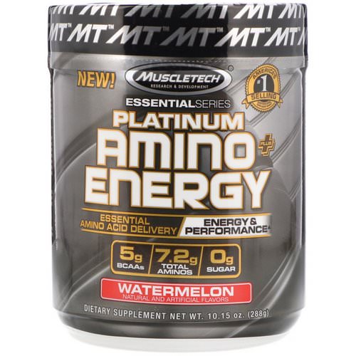 Muscletech, Platinum Amino Plus Energy, Watermelon, 10.15 oz (288 g) Review