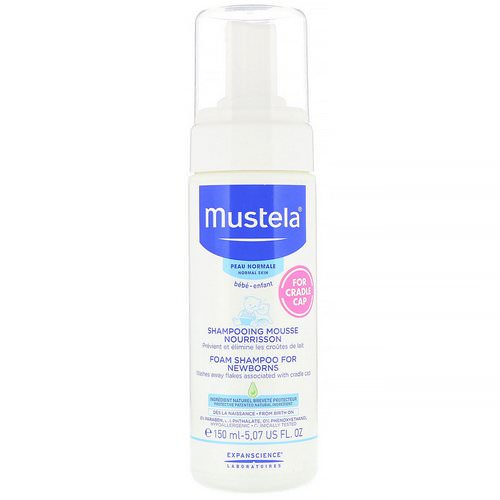 Mustela, Baby, Foam Shampoo For Newborns, For Normal Skin, 5.07 fl oz (150 ml) Review