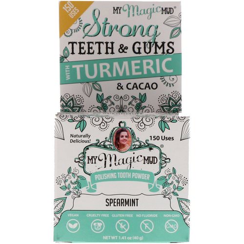 My Magic Mud, Polishing Tooth Powder with Turmeric & Cacao, Spearmint, 1.41 oz (40 g) Review