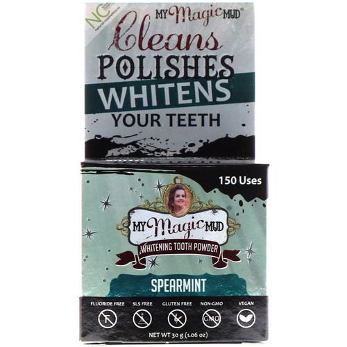 My Magic Mud, Whitening Tooth Powder, Spearmint, 1.06 oz (30 g) Review