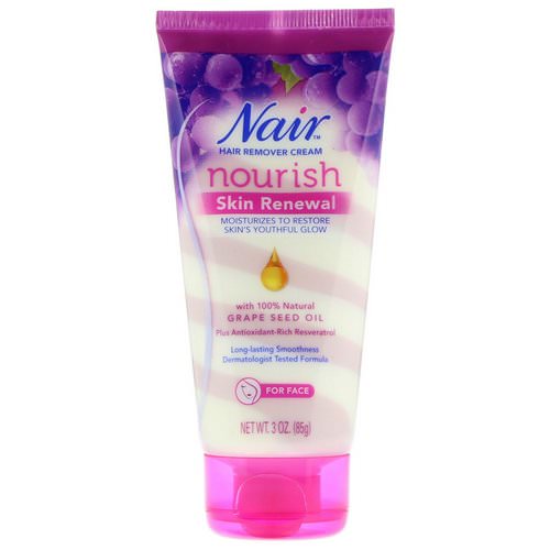 Nair, Hair Remover Cream, Nourish, Skin Renewal, For Face, 3 oz (85 g) Review