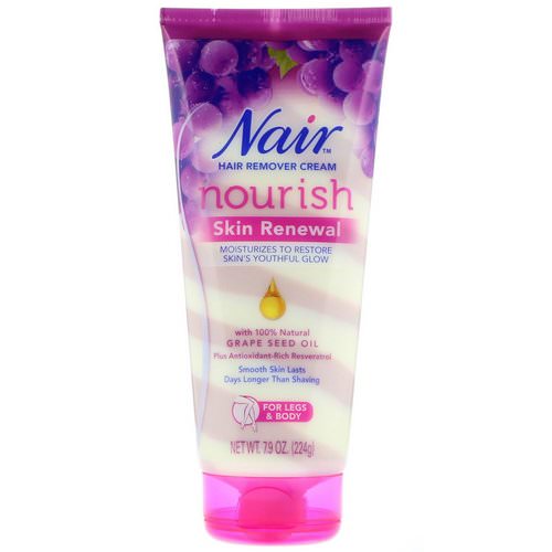 Nair, Hair Remover Cream, Nourish, Skin Renewal, For Legs & Body, 7.9 oz (224 g) Review