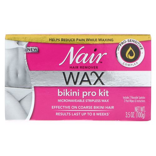 Nair, Hair Remover, Wax Bikini Pro Kit, 3.5 oz (100 g) Review