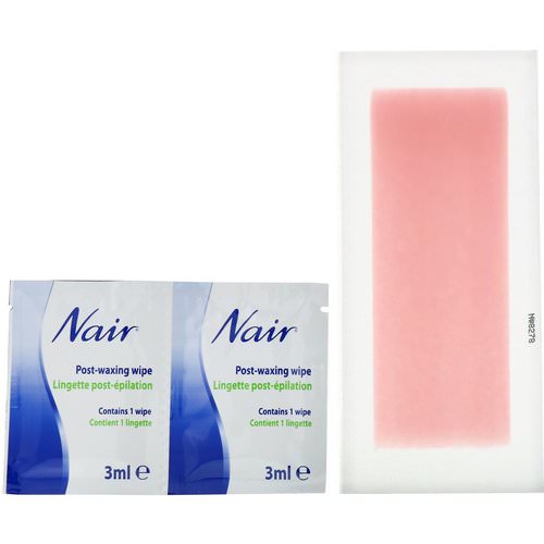 Nair, Hair Remover, Wax Ready-Strips, For Legs & Body, 40 Wax Strips + 6 Post Wipes Review