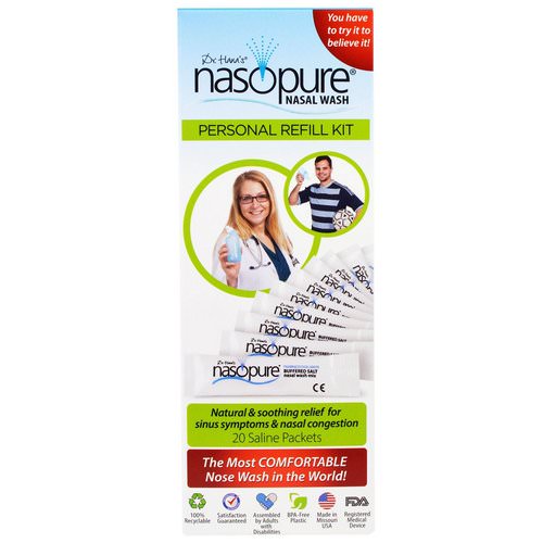 Nasopure, Nasal Wash, Personal Refill Kit, 20 Saline Packets Review