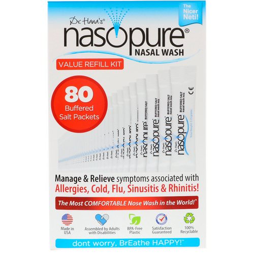 Nasopure, Nasal Wash, Value Refill Kit, 80 Buffered Salt Packets Review