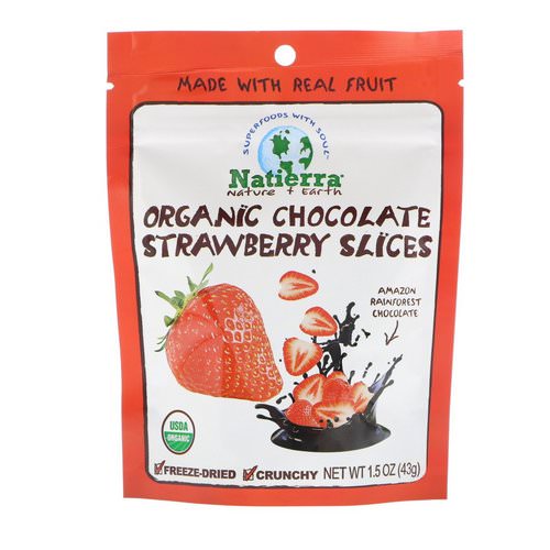 Natierra, Organic Freeze-Dried, Chocolate Strawberry Slices, 1.5 oz (43 g) Review