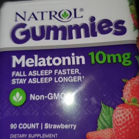 Natrol, Gummies, Melatonin, Strawberry, 10 mg, 90 Count Review