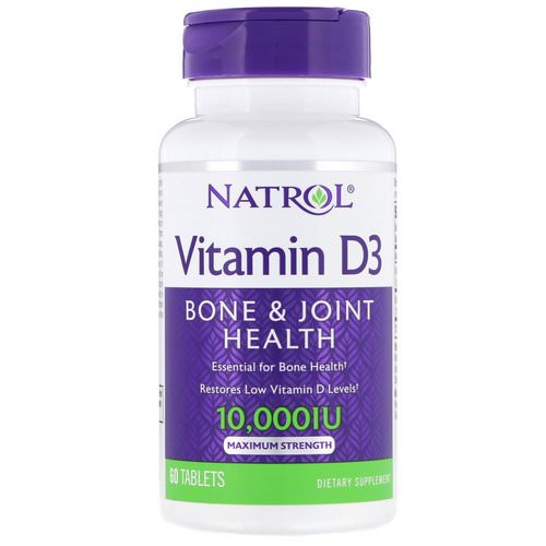Natrol, Vitamin D3, Maximum Strength, 10,000 IU, 60 Tablets Review