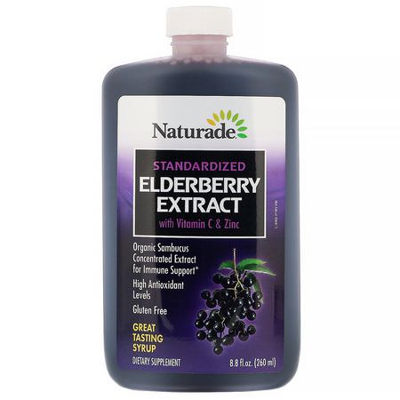 Naturade, Elderberry Sambucus, Cold, Cough, Flu