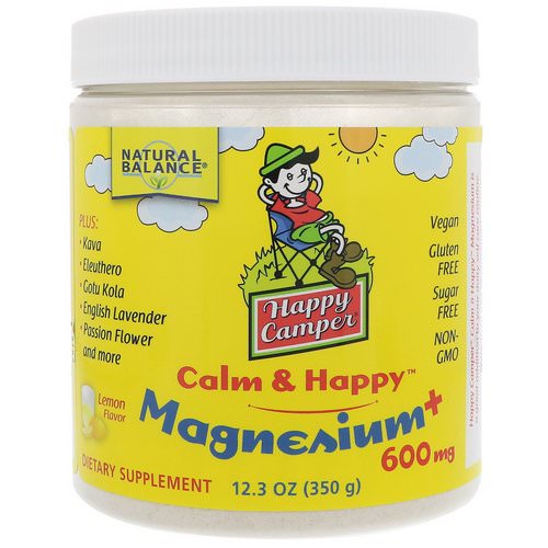 Natural Balance, Happy Camper Calm & Happy Magnesium, Lemon, 600 mg, 12.3 oz (350 g) Review