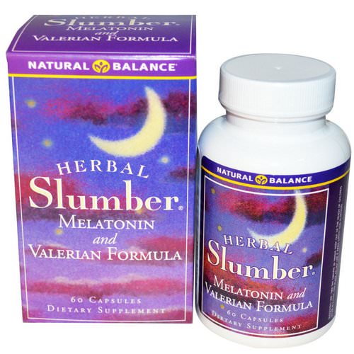 Natural Balance, Herbal Slumber, Melatonin and Valerian Formula, 60 Veggie Caps Review