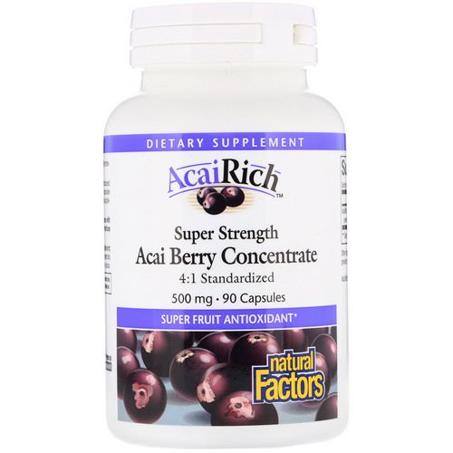 Natural Factors, AcaiRich, Acai Berry Concentrate, 500 mg, 90 Capsules Review
