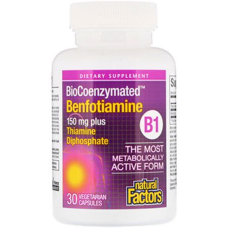 Natural Factors, Benfotiamine, Vitamin B